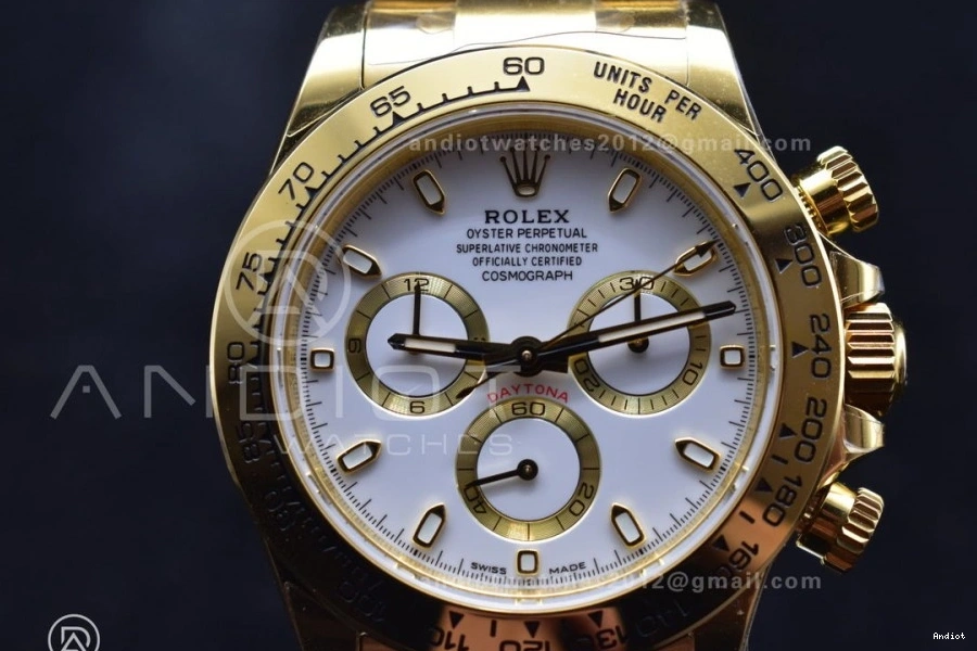 Edition Best 1:1 Daytona White YG BTF on Dial 116508 Bracelet SA4130 1121